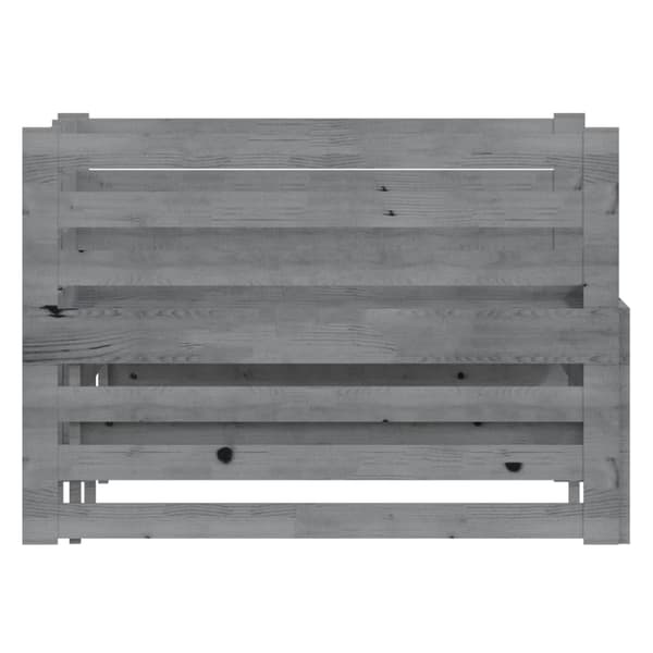 Dagbädd grå massiv furu 2x(90x200) cm