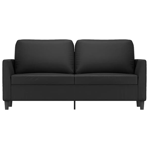 2-sitssoffa svart 140 cm konstläder
