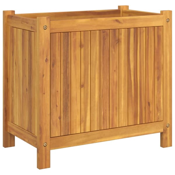 Odlingslåda med foder 54x31x50 cm massivt akaciaträ