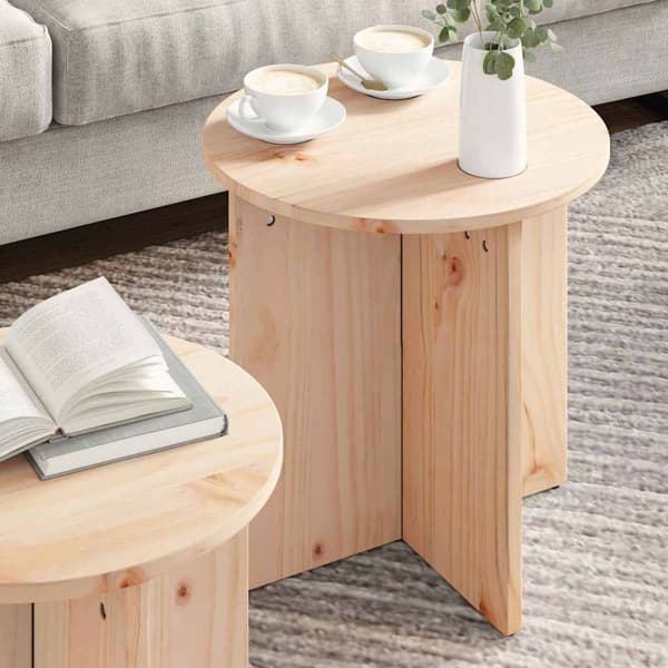 Kaffeebord 2 pcs Naturfärg