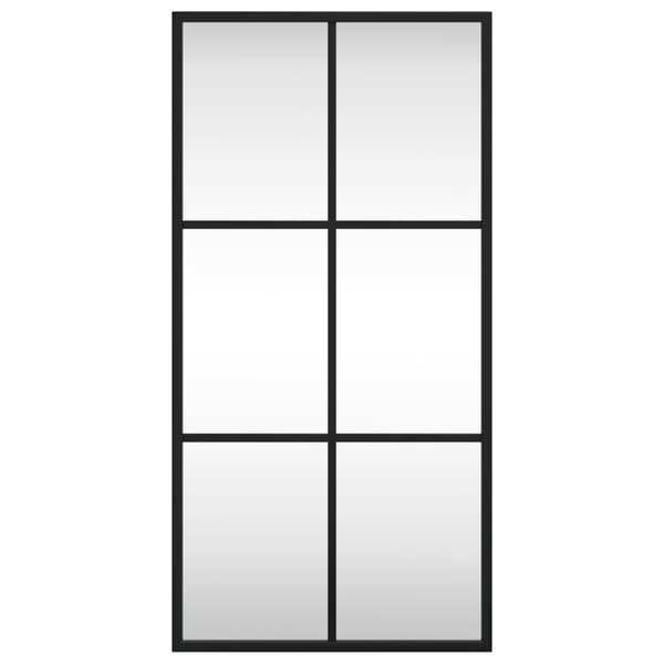 Väggspegel svart 30x60 cm rektangulär järn