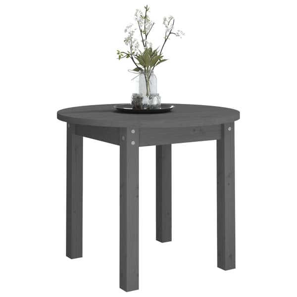 Soffbord grå Ø 55x45 cm massivt furu