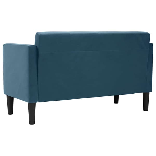 Loveseat soffa blå 111 cm sammet