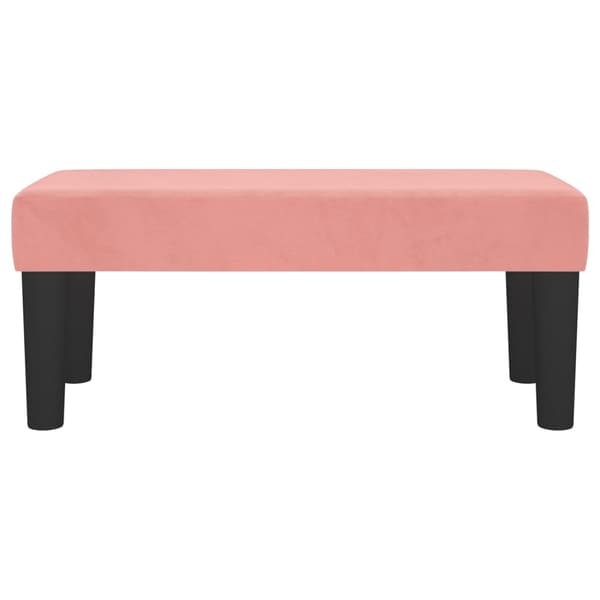 Bänk rosa 70x30x30 cm sammet