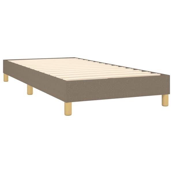Ramsäng med madrass taupe 100x200 cm tyg
