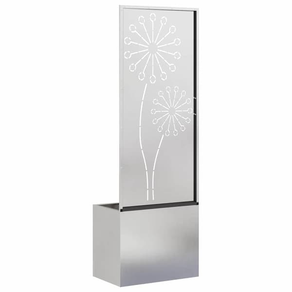Trädgårds integritetsskärm Silver 50 x 150 cm Rostfritt stål