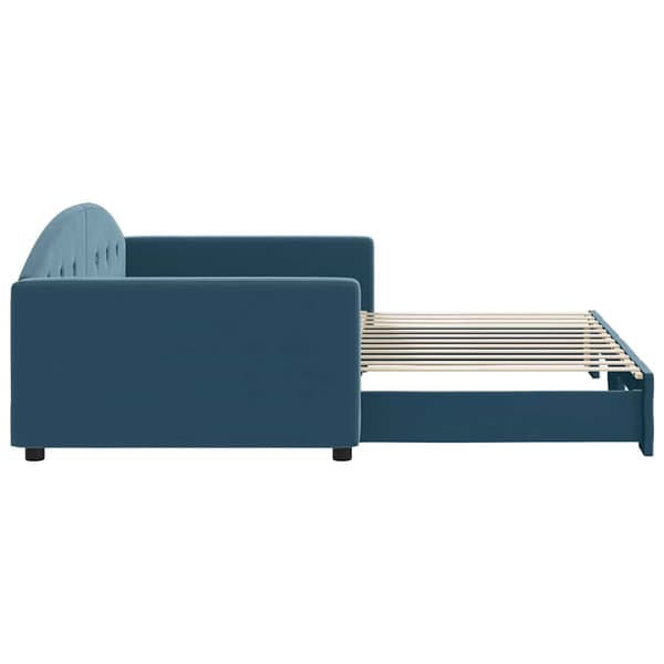 Dagbädd utdragbar blå 100x200 cm sammet