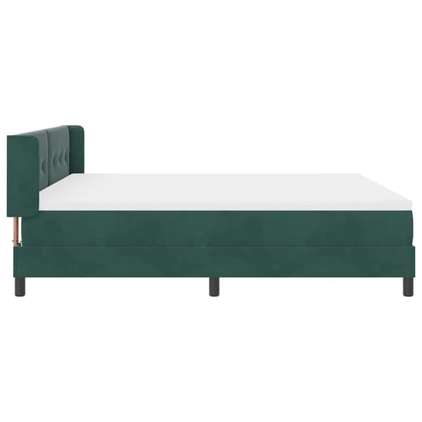 Bäddfjäder med madrass Mörkgrön 200 x 180 cm Polyester