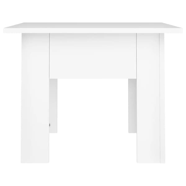 Soffbord vit 55x55x42 cm konstruerat trä