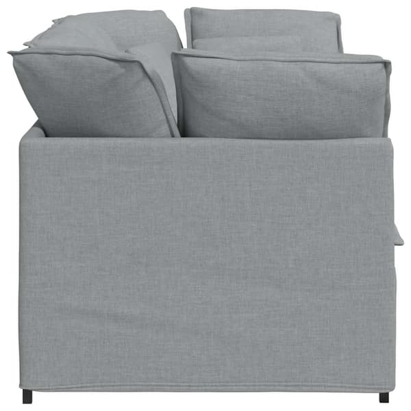 Modulsoffa med dynor i tyg ljusgrå