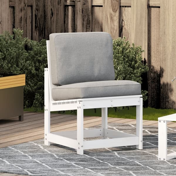 Trädgårdsstol vit 50,5x55x77 cm massiv furu