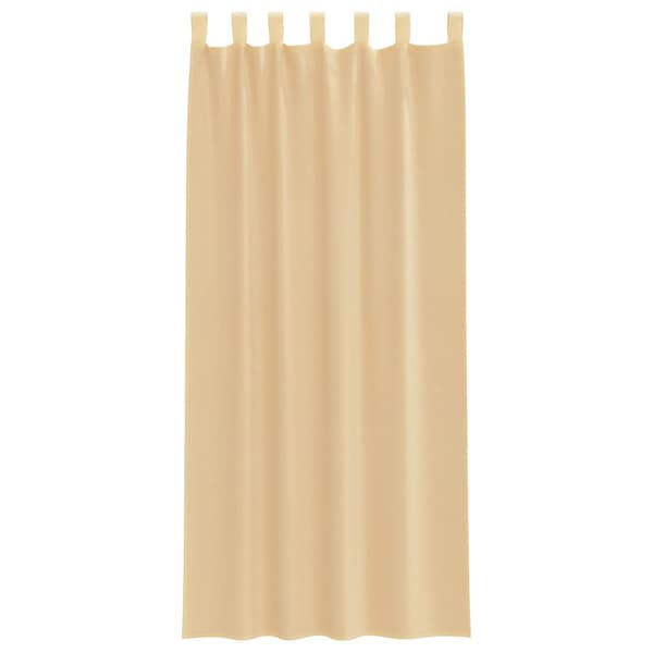 Voile gardiner med stångfickor 2 st sand