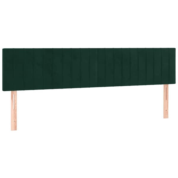 Ramsäng med madrass mörkgrön 180x200 cm sammet