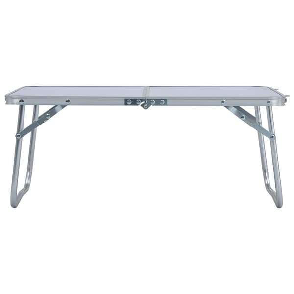 Hopfällbart campingbord vit aluminium 60x40 cm