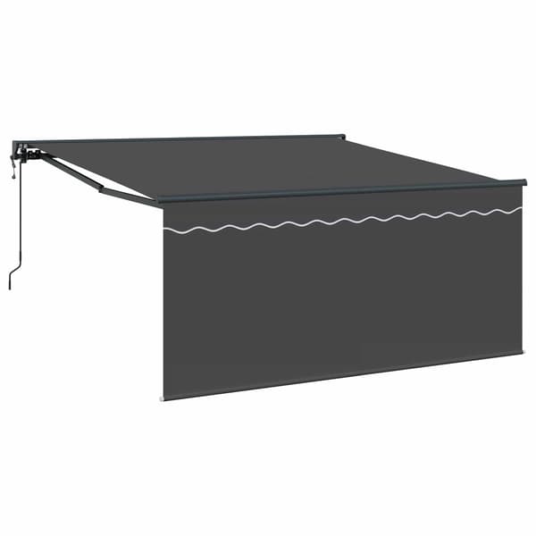 Utfällbar markis Antracit 300 x 250 cm Polyester och aluminium