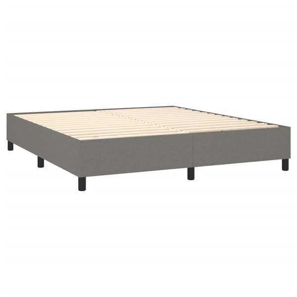 Boxspring-sängram mörkgrå 180x200 cm tyg