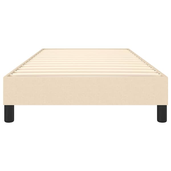 Boxspring-sängram cremefärgad 80x200 cm tyg