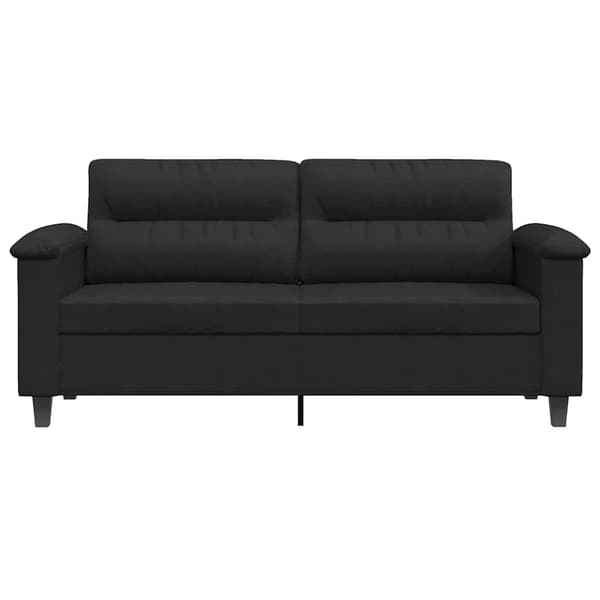 2-sitssoffa svart 140 cm mikrofibertyg