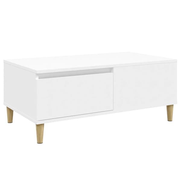Soffbord vit 90x50x36,5 cm konstruerat trä