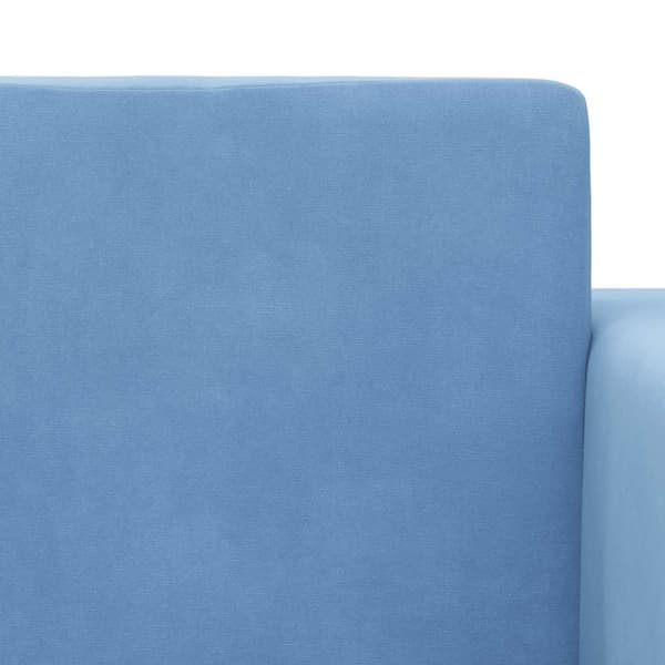 Bäddsoffa för barn blå mjuk plysch