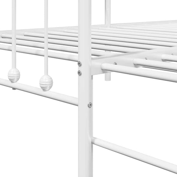 Dagbäddram Vit 107 x 203 cm Pulverlackerat stål