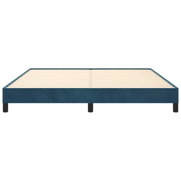 Sängram utan madrass mörkblå 180x200 cm sammet