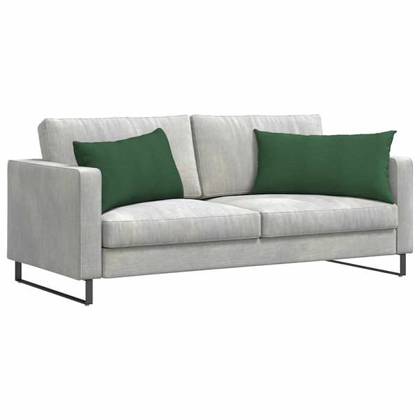 Sofakuddar 2 pcs Mörkgrön 80 x 40 cm Kordread tyg
