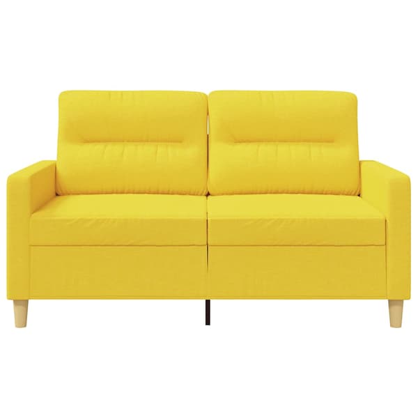 2-sitssoffa ljusggul 120 cm tyg