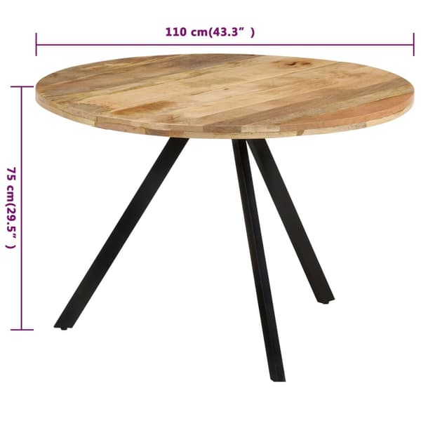 Matbord 110x75 cm massivt mangoträ