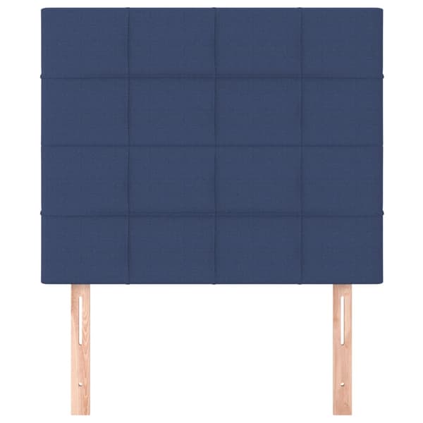 Sänggavel blå 90x5x118/128 cm tyg