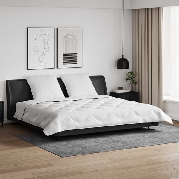 Vinter Täcke med kudde 3 pcs Vit Mikrofiber