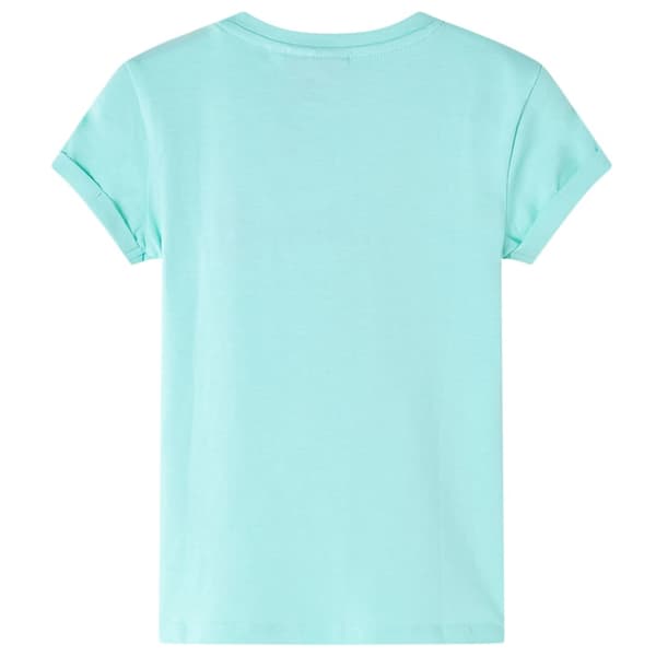 T-shirt för barn ljus mintgrön 140