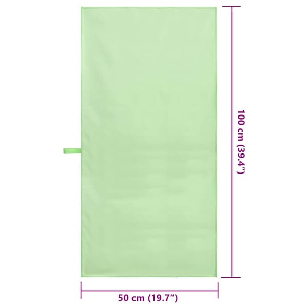 Sporthanddukar 2 pcs Grön 100 x 50 cm Polyester och polyamid