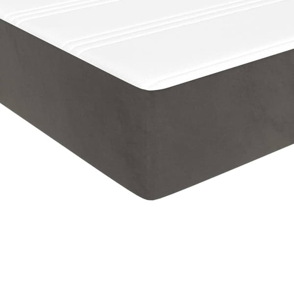 Pocketresårmadrass medium mörkgrå 140x200x20 cm sammet