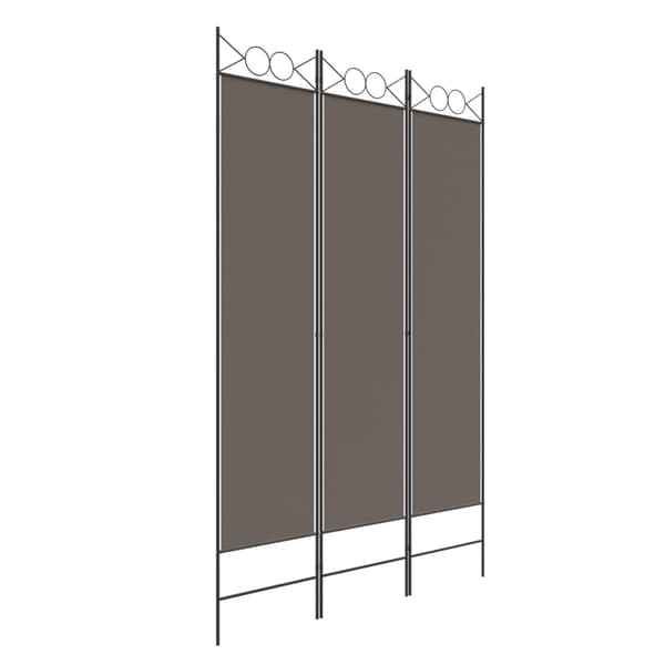 Rumsavdelare 3 paneler antracit 120x200 cm tyg