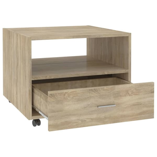 Soffbord sonoma-ek 55x55x40 cm konstruerat trä