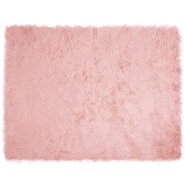 Fuskfäll matta TAFALLA Rosa 240 x 340 cm Polyester