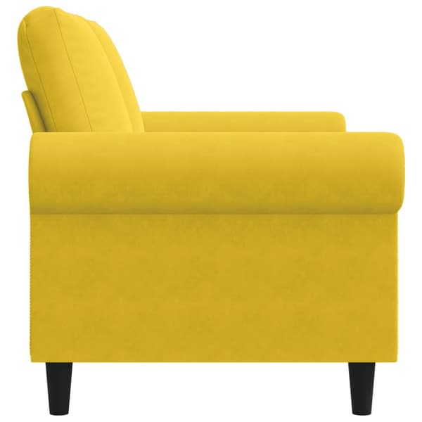 2-sitssoffa gul 120 cm sammet