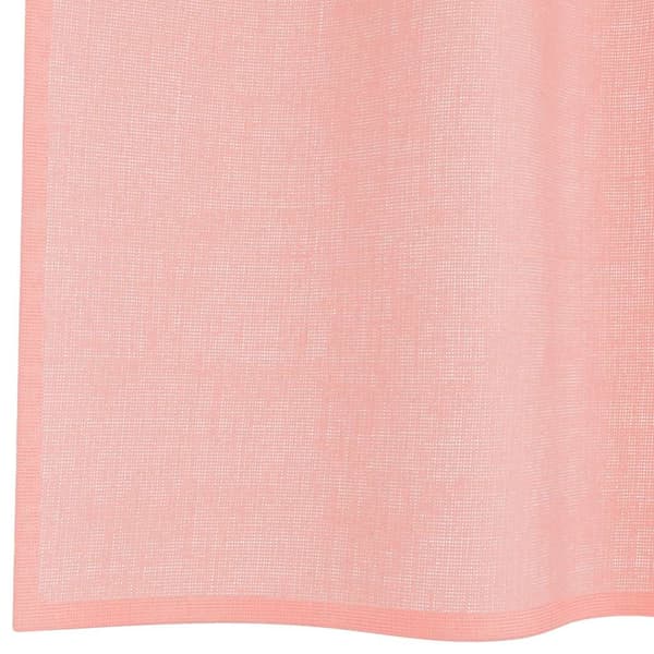 Voile gardiner med stångfickor 2 st rosa