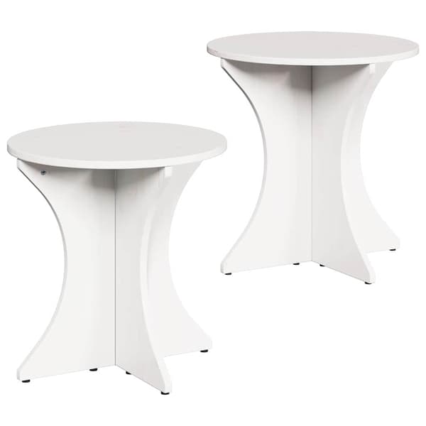 Kaffeebord 2 pcs Vit Massiv furu