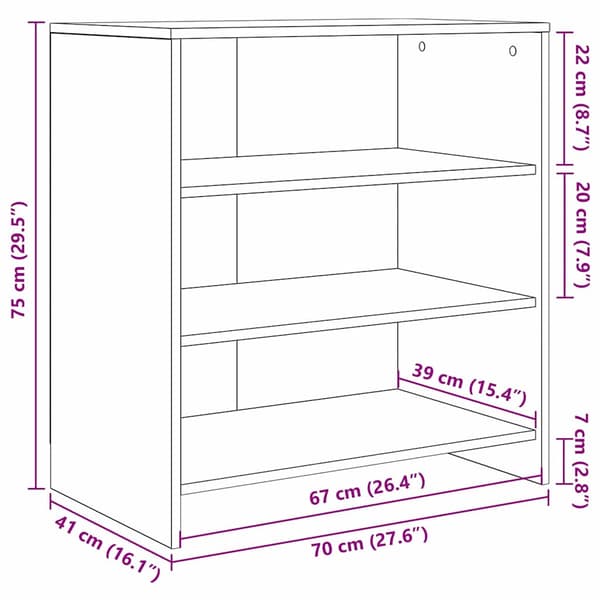 Sideboard Brun 70 x 41 x 75 cm Konstruerat trä