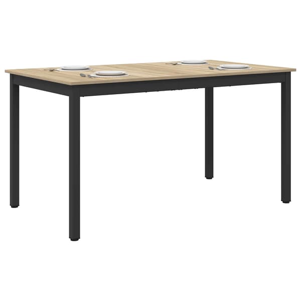 Matbord 140 x 80 x 75 cm METALL Rektangulär