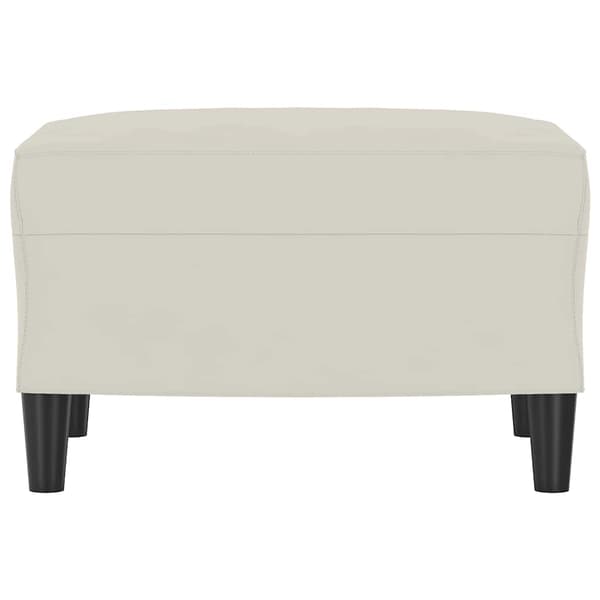 Fotpall gräddvit 60x50x41 cm sammet