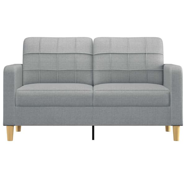 2-sitssoffa ljusgrå 140 cm tyg