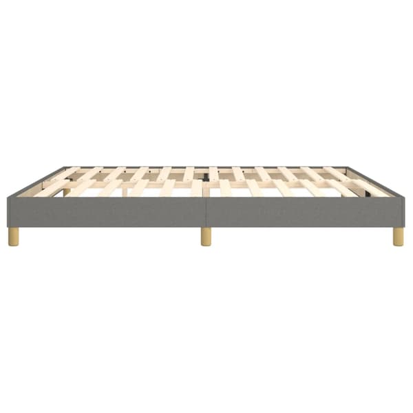 Boxspring-sängram mörkgrå 200x200 cm tyg