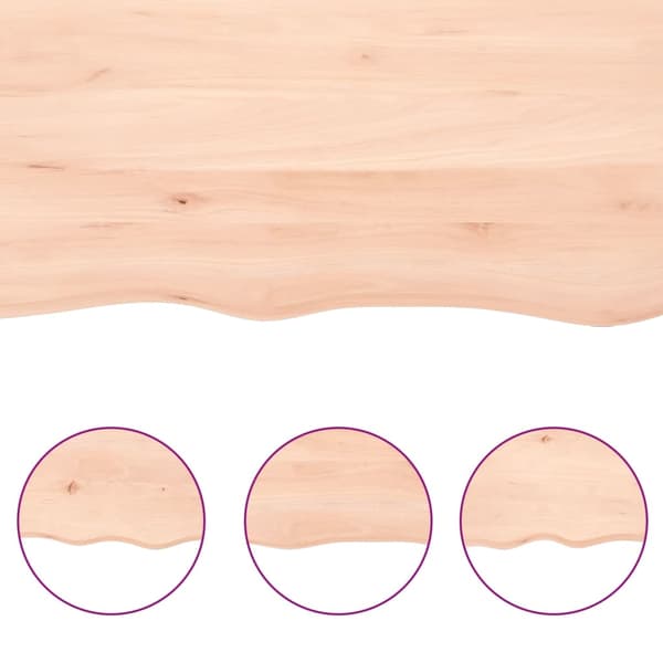 Hyllplan 60x30x(2-4) cm obehandlad massiv ek
