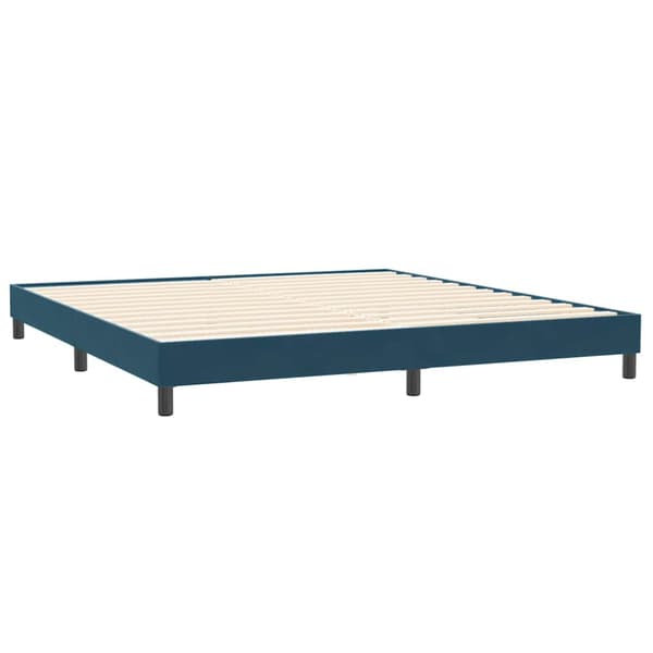 Sängram utan madrass mörkblå 200x210 cm sammet