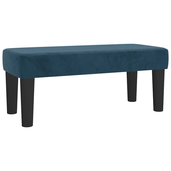 Ramsäng med madrass mörkblå 80x200 cm sammet