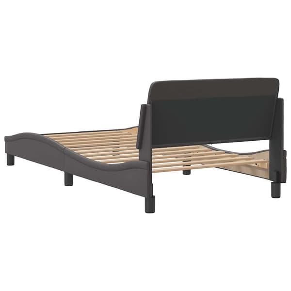 Bed Frame "Dover" Grey 100x200 cm Faux Leather