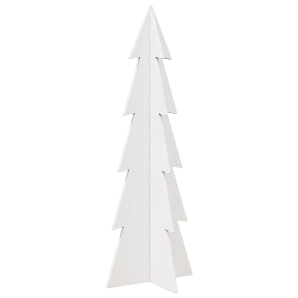 Julgran trä vit 112 cm massiv furu